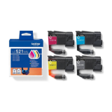 Brother LC521VAL Inkjet Cartridge Value Pack C/M/Y/K