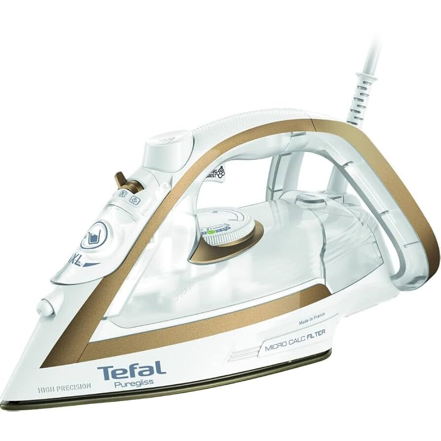 Gludeklis Tefal Puregliss Dry & Steam iron AirGlide White (FV8042) - FV8042 