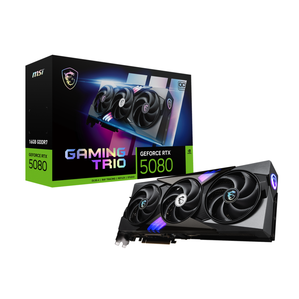 Videokarte MSI GeForce RTX 5080 16GB GAMING TRIO OC (V531-005R) - foto 4