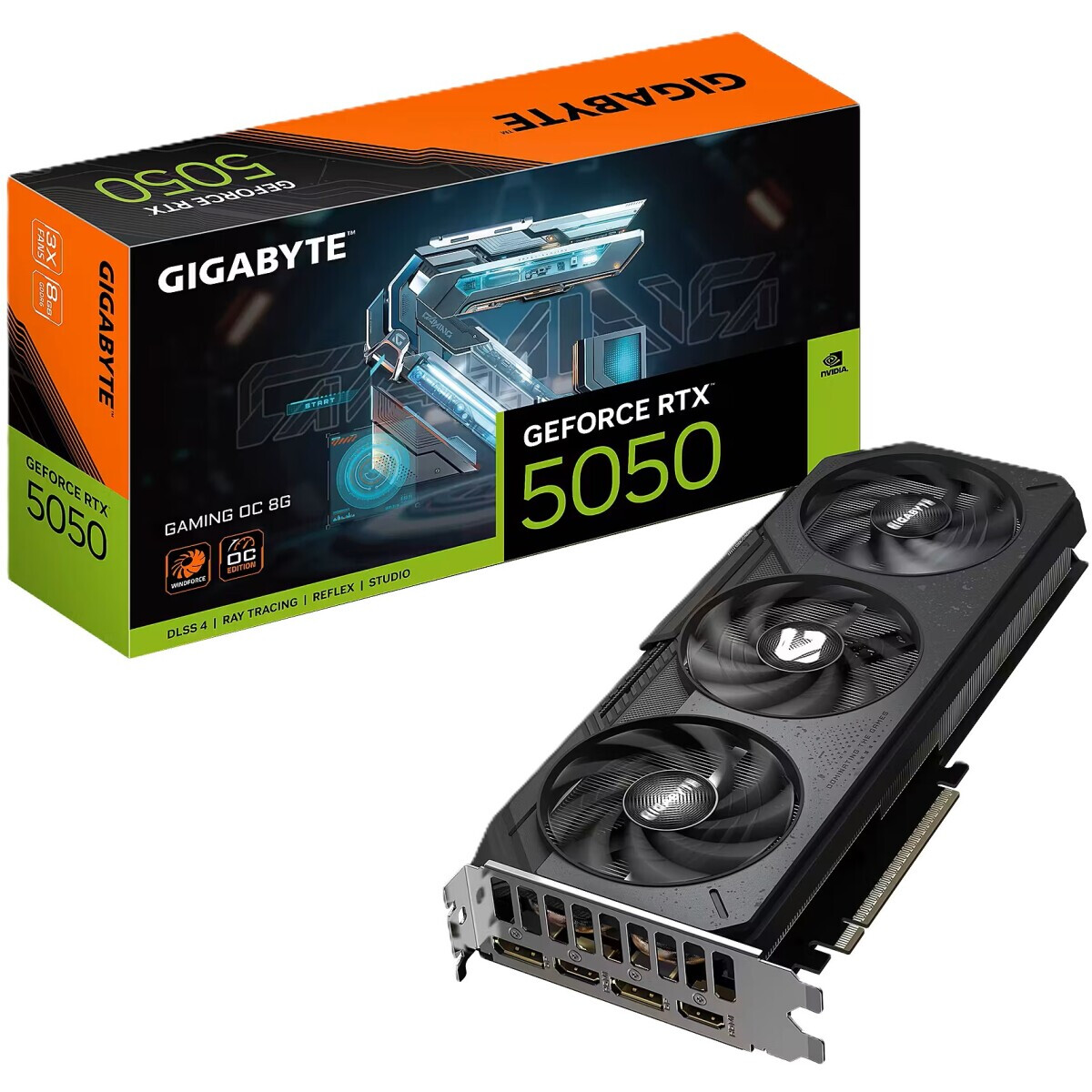 Videokarte Gigabyte GeForce NVIDIA RTX 5050 8GB (GV-N5050GAMING OC-8GD)
