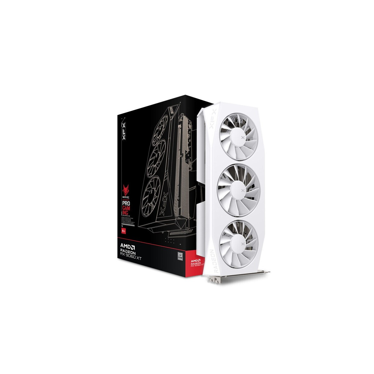 Videokarte XFX Mercury AMD Radeon RX 9060 XT 16GB GDDR6 OC WHITE (RX-96TMERCW9) - foto 3