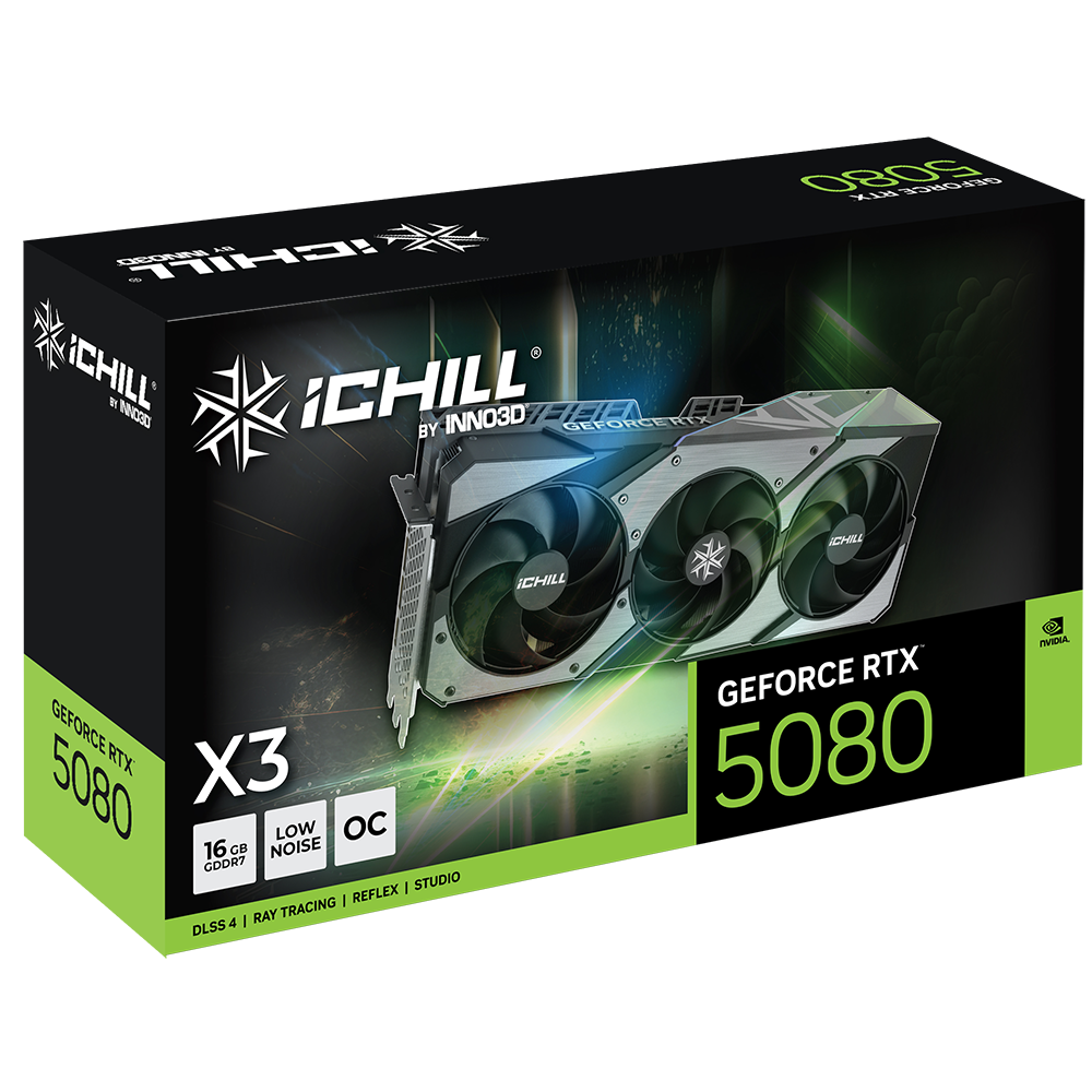 Videokarte INNO3D GeForce RTX 5080 iChill X3 16GB GDDR7 (C50803-16D7X-176069H) - foto 3
