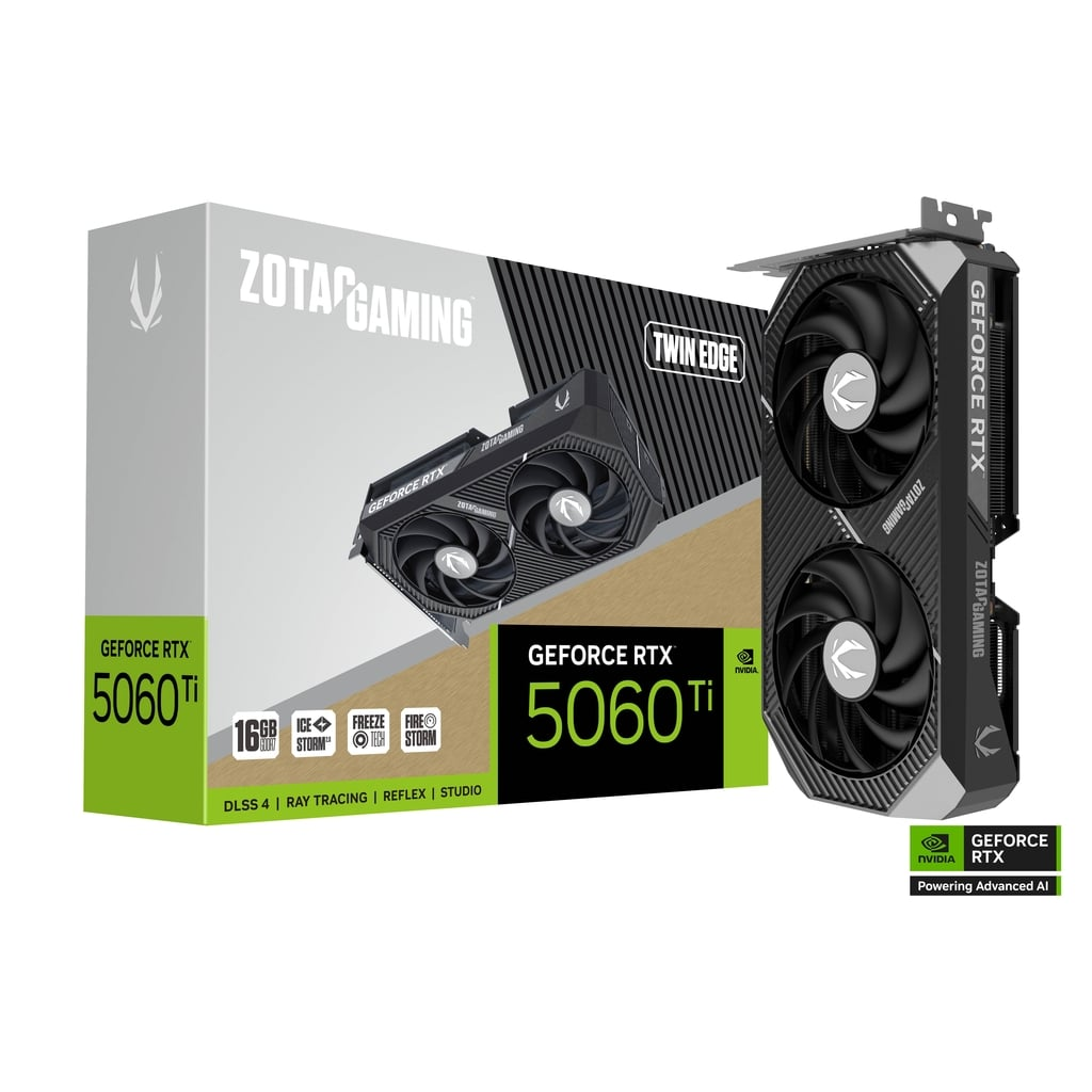 Videokarte Zotac GAMING GeForce RTX 5060 Ti 16GB TWIN EDGE (ZT-B50620E-10M)