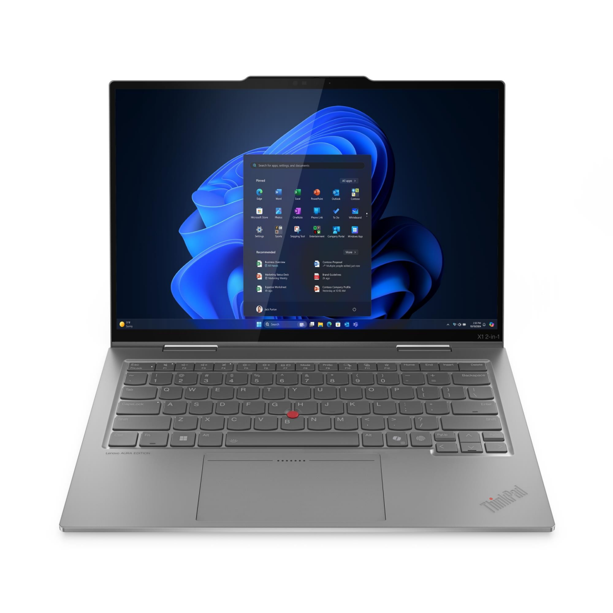 Portatīvais dators Lenovo ThinkPad X1 2-in-1 Gen 10 Aura Edition Intel Core Ultra 7 255U GREY (21Q000D0MH)