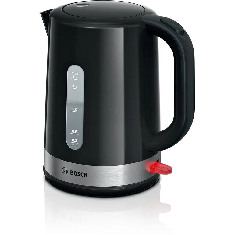 Kettle Bosch TWK6A513 electric kettle 1.7 L 2200 W Black, Stainless steel
