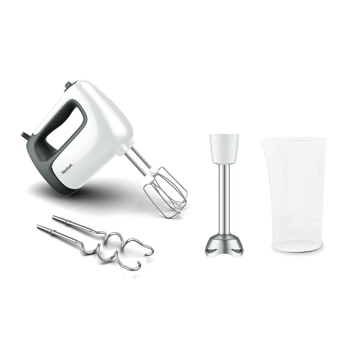 Mixer TEFAL Hand Mixer PrepMix+ HT462138 Hand Mixer 500 W Number of speeds 5 Turbo mode White