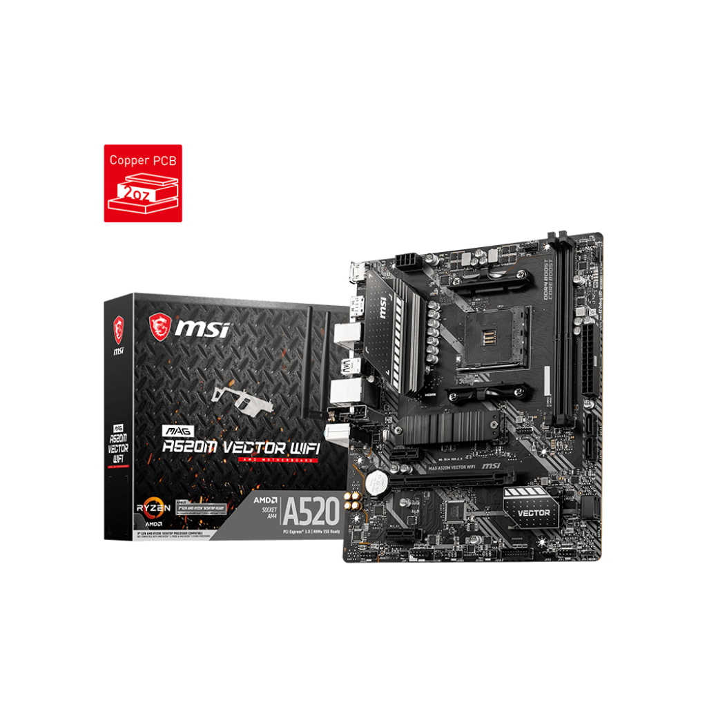 Pamatplate MSI MAG A520M VECTOR WIFI AMD SOCKET (7D14-008R)