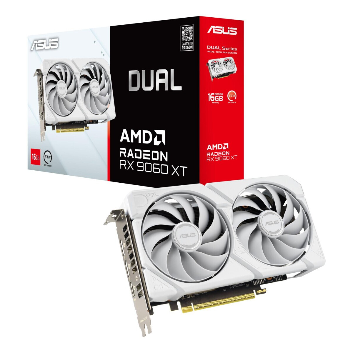 Videokarte ASUS Dual Radeon RX 9060 XT 16GB GDDR6 White Edition - DUAL-RX9060XT-16G-WH - foto 5