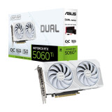 Videokarte ASUS Dual GeForce RTX 5060 Ti 16GB GDDR7 White OC Edition (DUAL-RTX5060TI-O16G-WHITE)