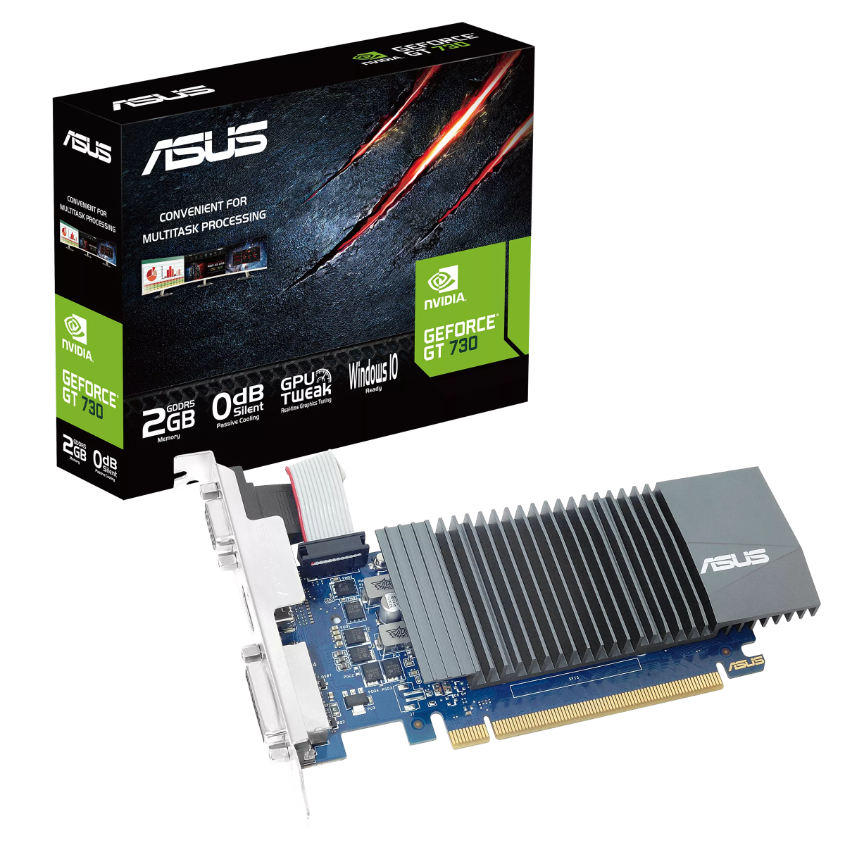 Videokarte NVIDIA GeForce GT 730 ASUS 2Gb (GT730-4H-SL-2GD5)