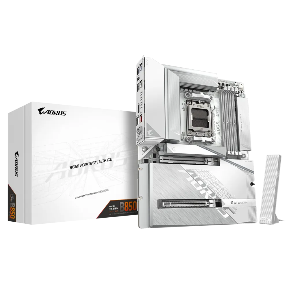 Pamatplate Gigabyte B850 A STEALTH ICE White