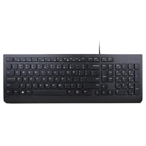 Tastatūra Lenovo Essential Wired Keyboard Black ENG (4Y41C68681)