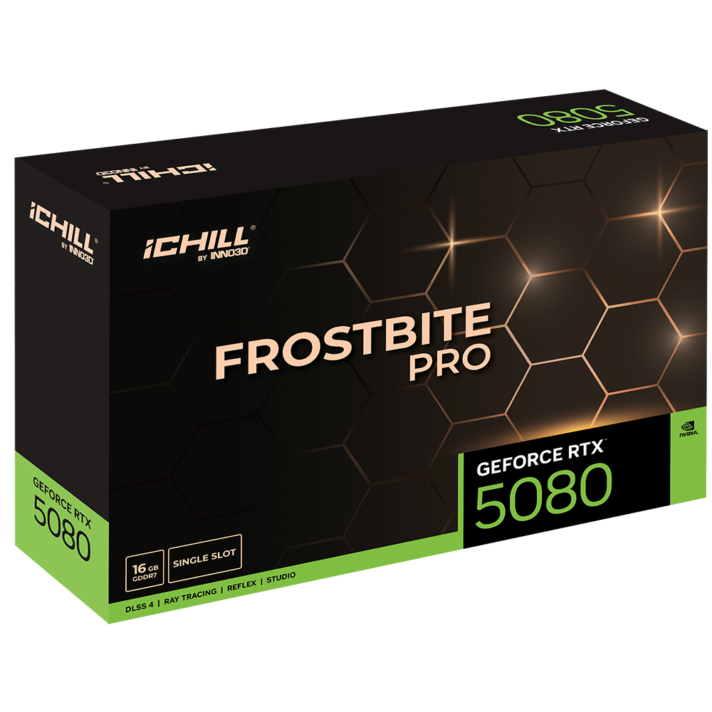 Videokarte INNO3D GeForce RTX 5080 iChill FROSTBITE PRO 16GB (C50803-16D7X-1760FBP) - foto 3
