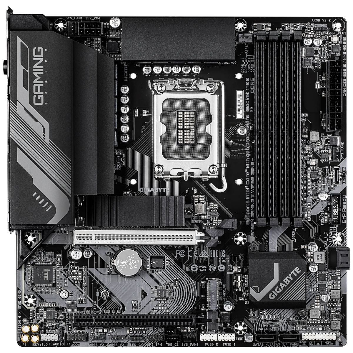 Pamatplate Gigabyte B760M G X WF6E GEN5 Black - foto 2