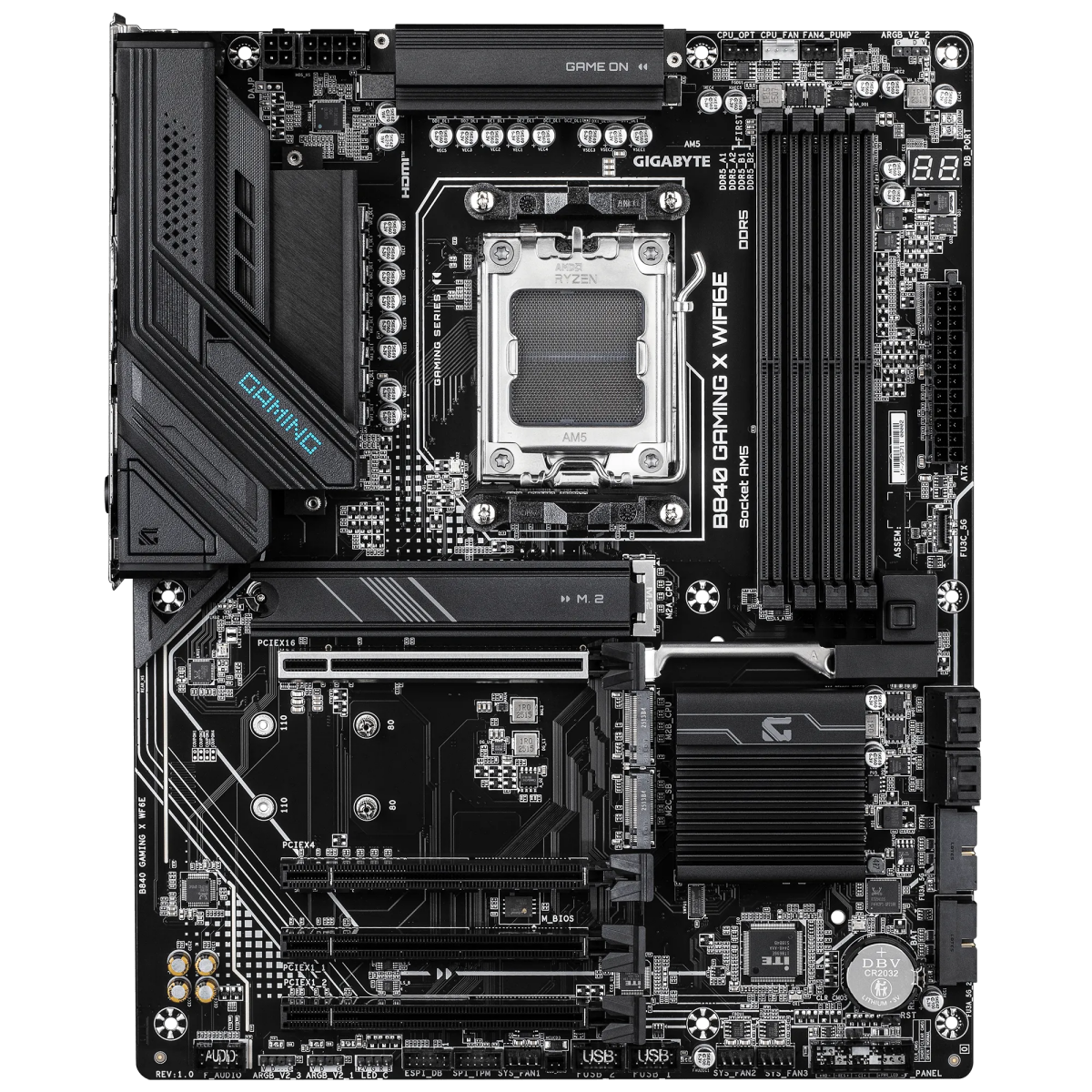 Pamatplate Gigabyte B840 GAMING X WF6E Black - foto 2