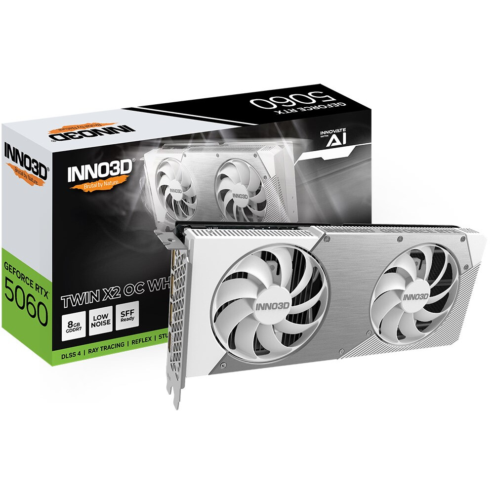 Videokarte INNO3D GEFORCE RTX 5060 8GB TWIN X2 OC (N50602-08D7X-195070W) - foto 2