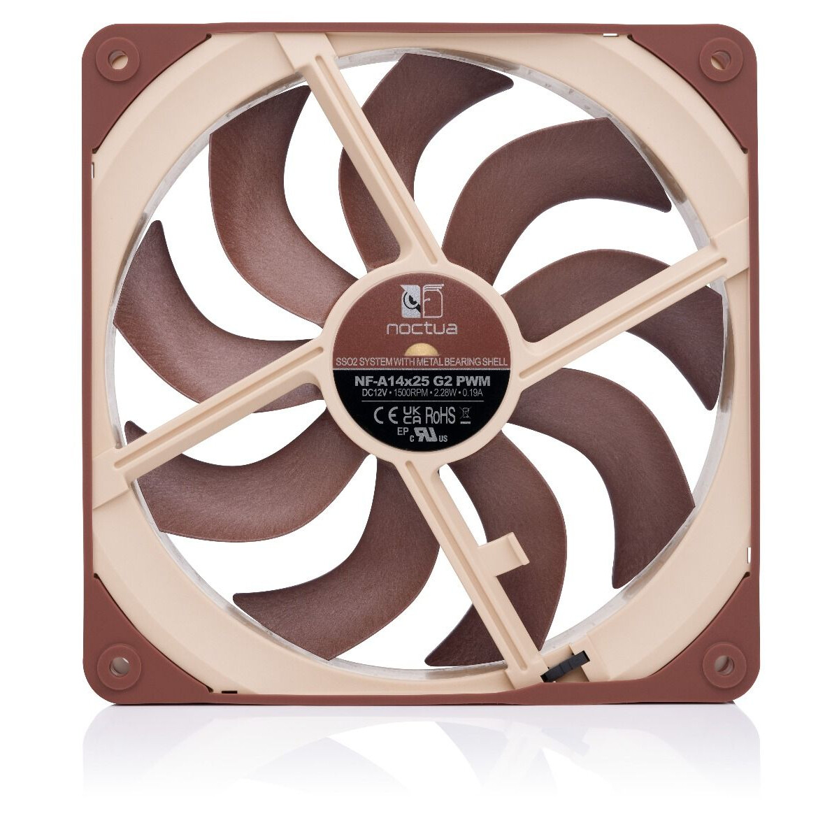 Korpusa dzesētājs Noctua NF-A14x25 G2 PWM fan - foto 2