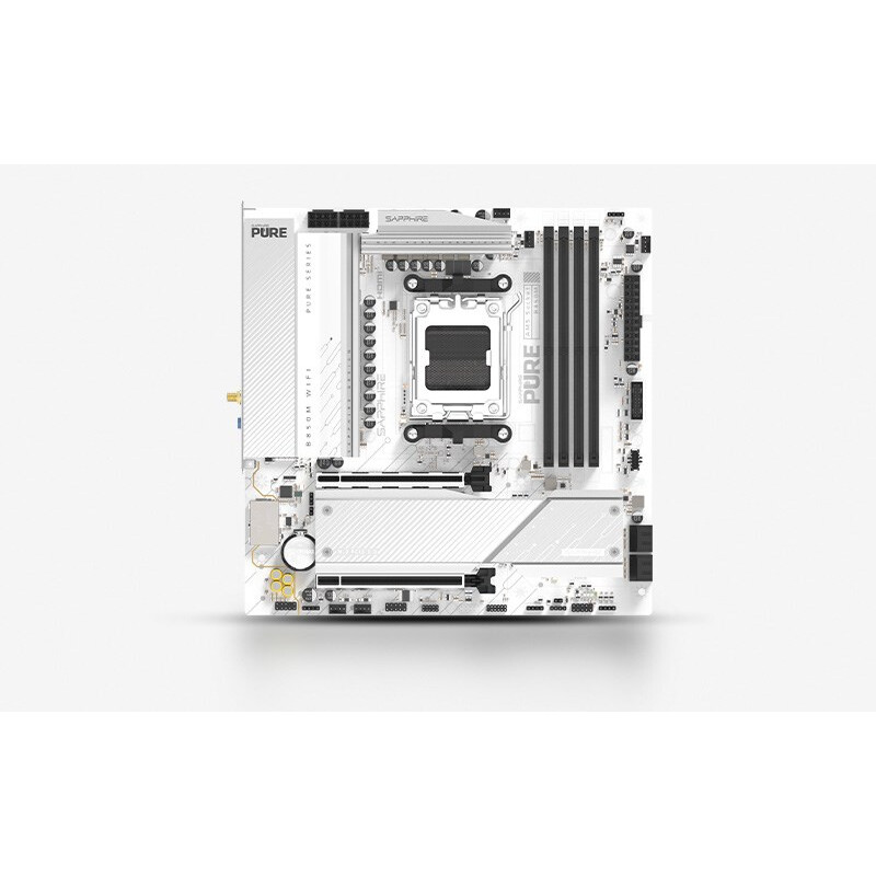 Pamatplate Sapphire Pure B850M WiFi AMD B850 White (52123-02-40G)