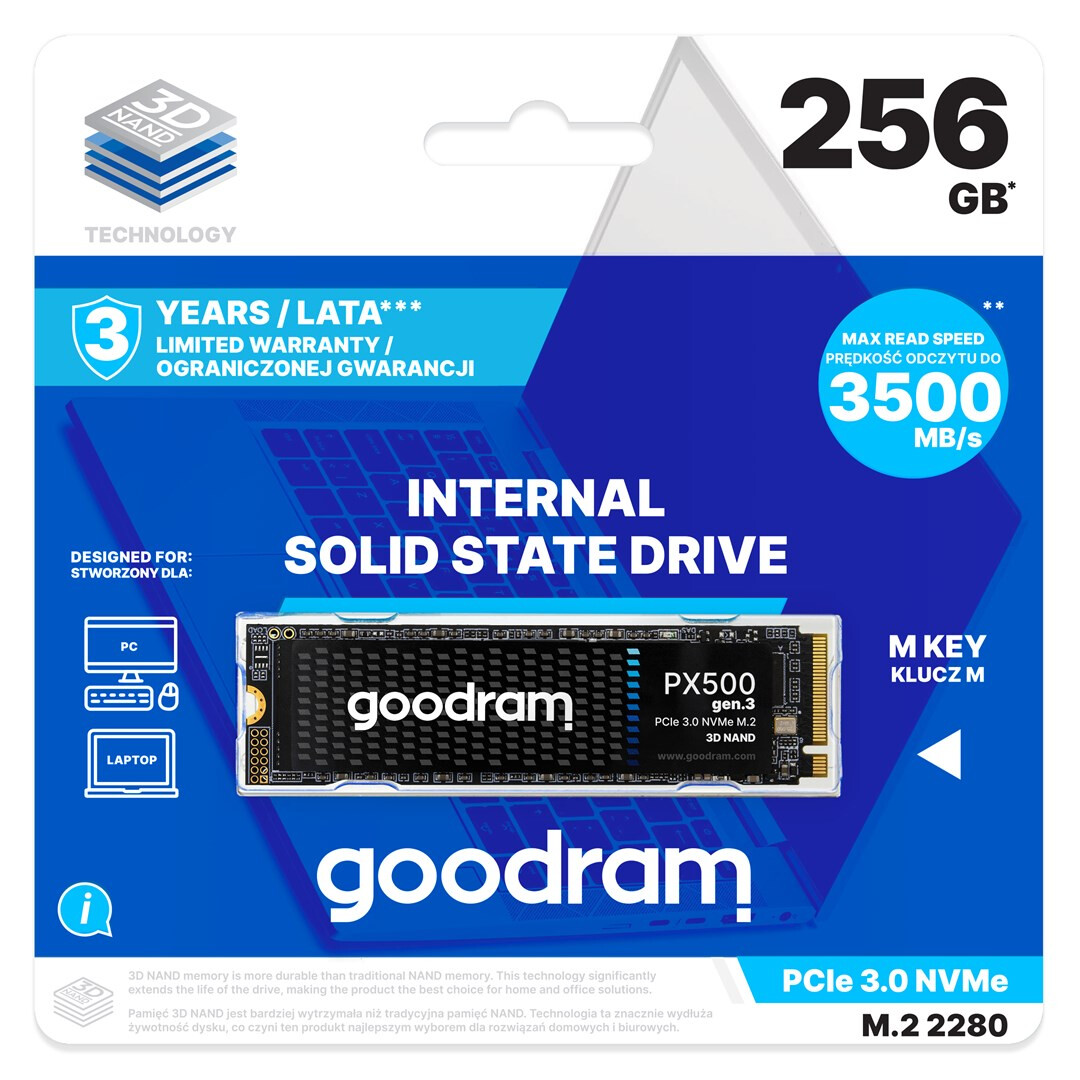 SSD Goodram PX500 GEN.3 SSDPR-PX500-256-80-G3 256 GB Black - foto 3