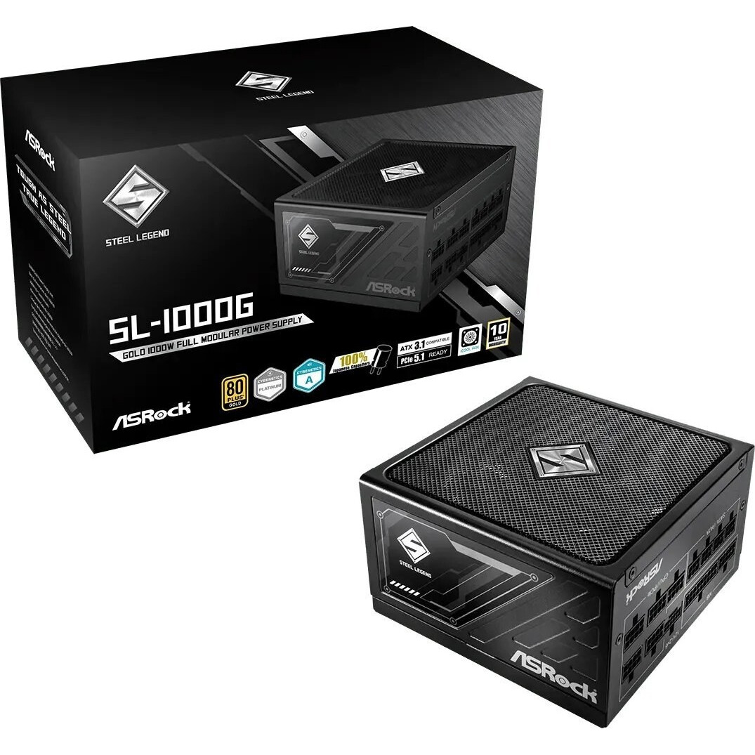 Barošanas bloks ASRock STEEL LEGEND 1000W 80 Plus Gold (90-UXS100-GFEAAA)