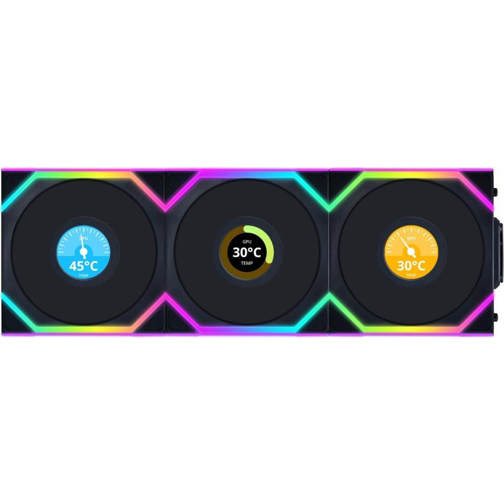 Korpusa ventilators Lian Li UNI FAN SL Wireless LCD 120 Reverse Blade (G99.12RSLLCD1W3B.00)