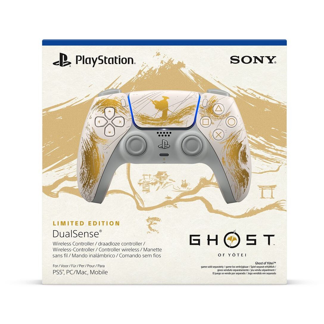 Sony Dualsense Ghost of Yotei Limited Edition Gold and White - 711719599012 - foto 3