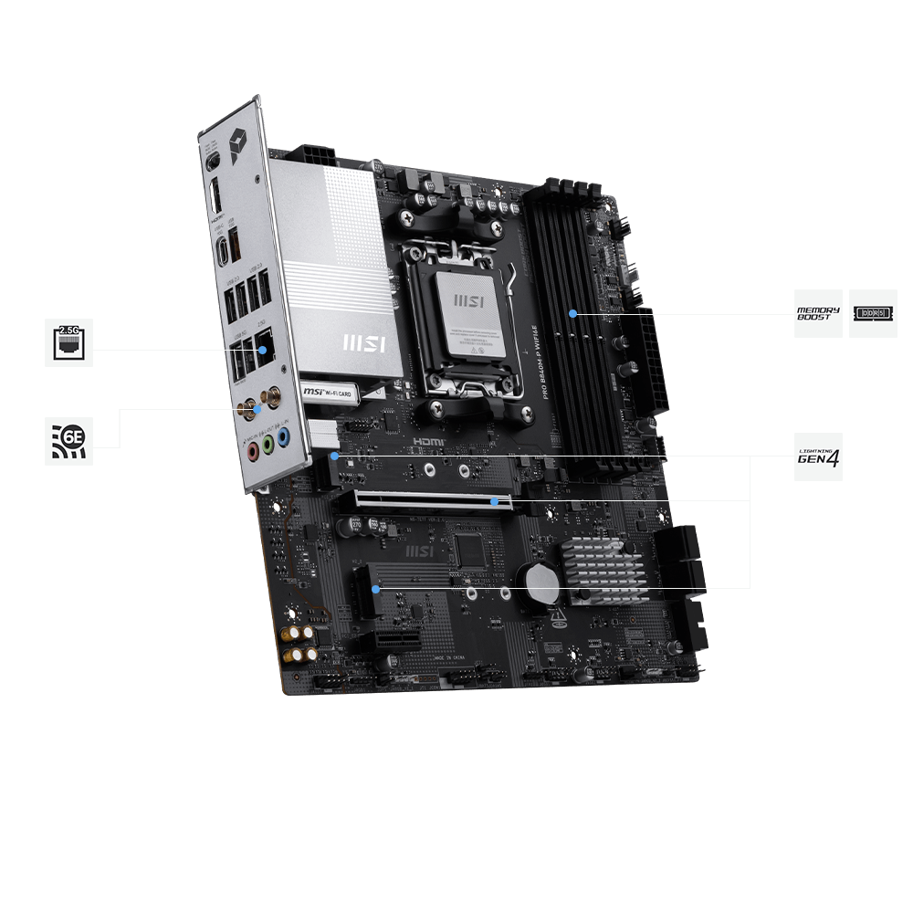 Procesors MSI PRO B840M-P WIFI6E (PRO B840M-P WIFI6E) - foto 2