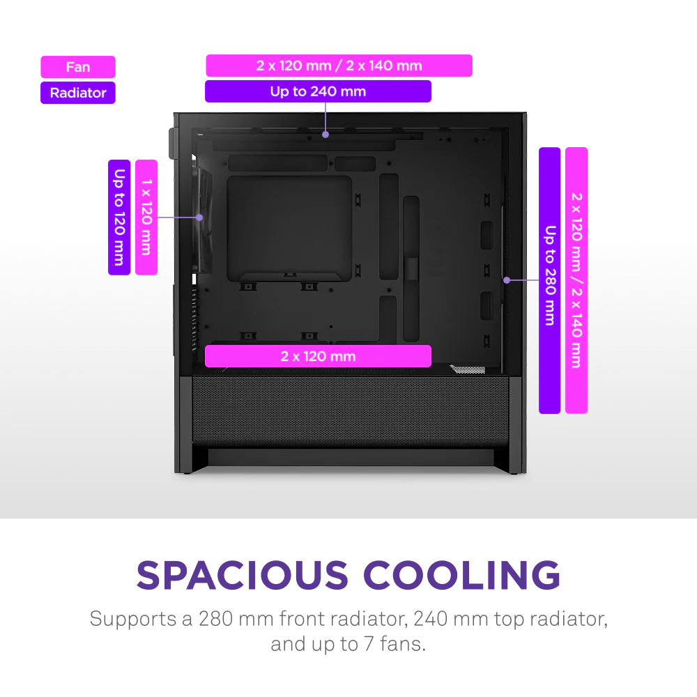 Datoru korpuss NZXT H3 Flow (CC-H31FB-01) - foto 3