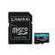 Atmiņas kartes Kingston Technology 256GB microSDXC 200MB/s Card + Adapter Black (SDCG4/256GB)