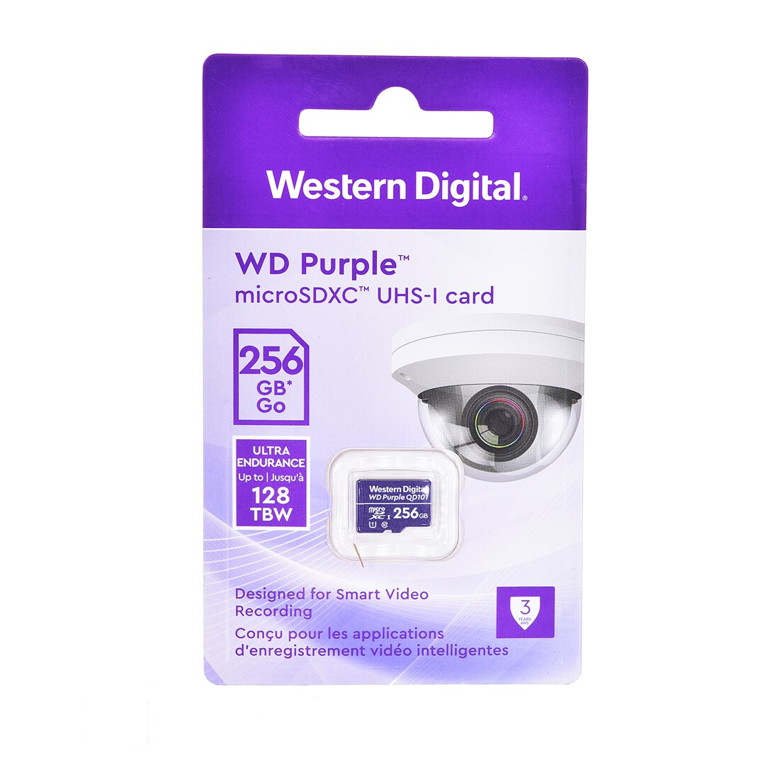 Atmiņas kartes Western Digital WD Purple SC QD101 256GB MicroSDXC Black (WDD256G1P0C-85AEL0)