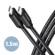 AXAGON CABLE USB-C TO USB-C 1.5M 60W/BLACK (BUCM3-CM15AB)