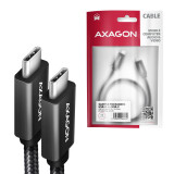 AXAGON CABLE USB-C TO USB-C 1M 100W/BLACK (BUCM32-CM10AB)