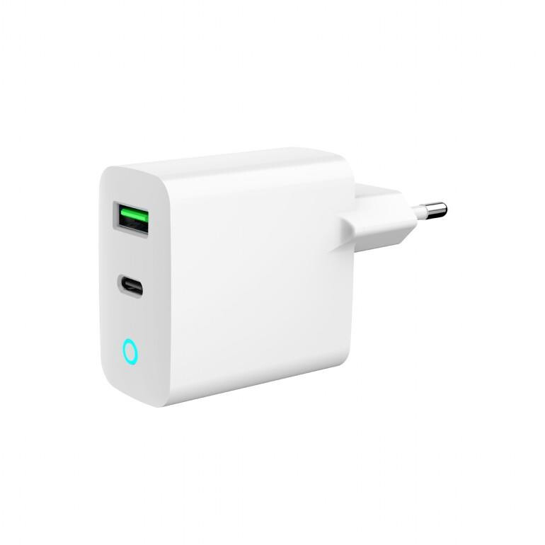 Lādētājs GEMBIRD CHARGER USB 20W 2PORT (TA-UC-PDQC20L-W-01)