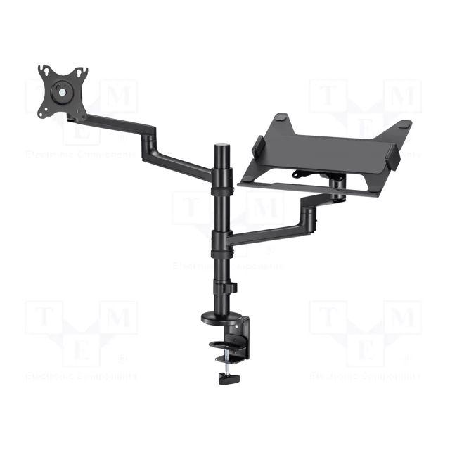 Kronšteins GEMBIRD Desk mounted adjustable monitor arm with notebook tray (MA-DA-04)