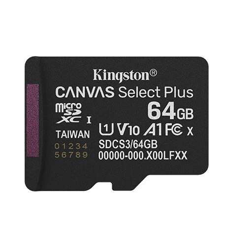 Atmiņas kartes KINGSTON MEMORY MICRO SDXC 64GB UHS-I (SDCS36/4GBSP) - SDCS3/64GBSP