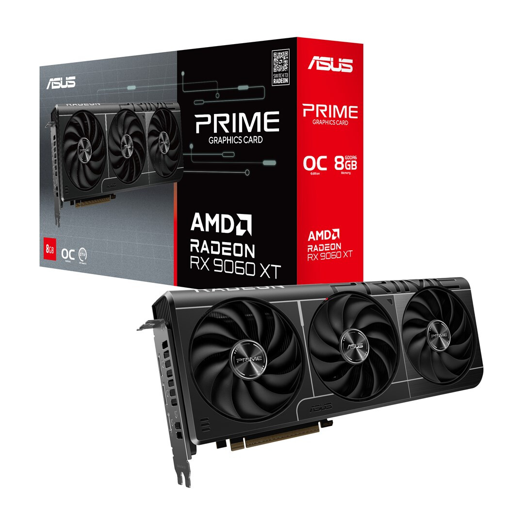 Videokarte ASUS Prime -RX9060XT-O8G AMD Radeon RX 9060 XT 8GB Black (90YV0NU0-M0NB00) - foto 3