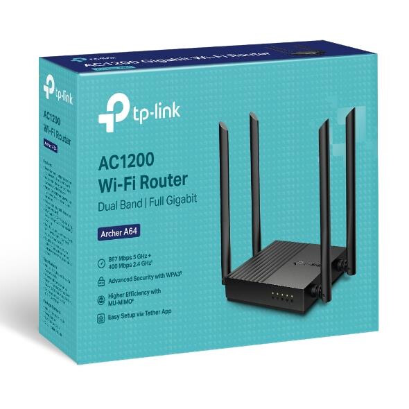 Rūteris (maršrutētājs) TP-LINK ARCHERA 64 - ARCHERA64