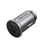 Auto lādētājs VENTION FFBH0 USB/2P GRAY (FFBH0)