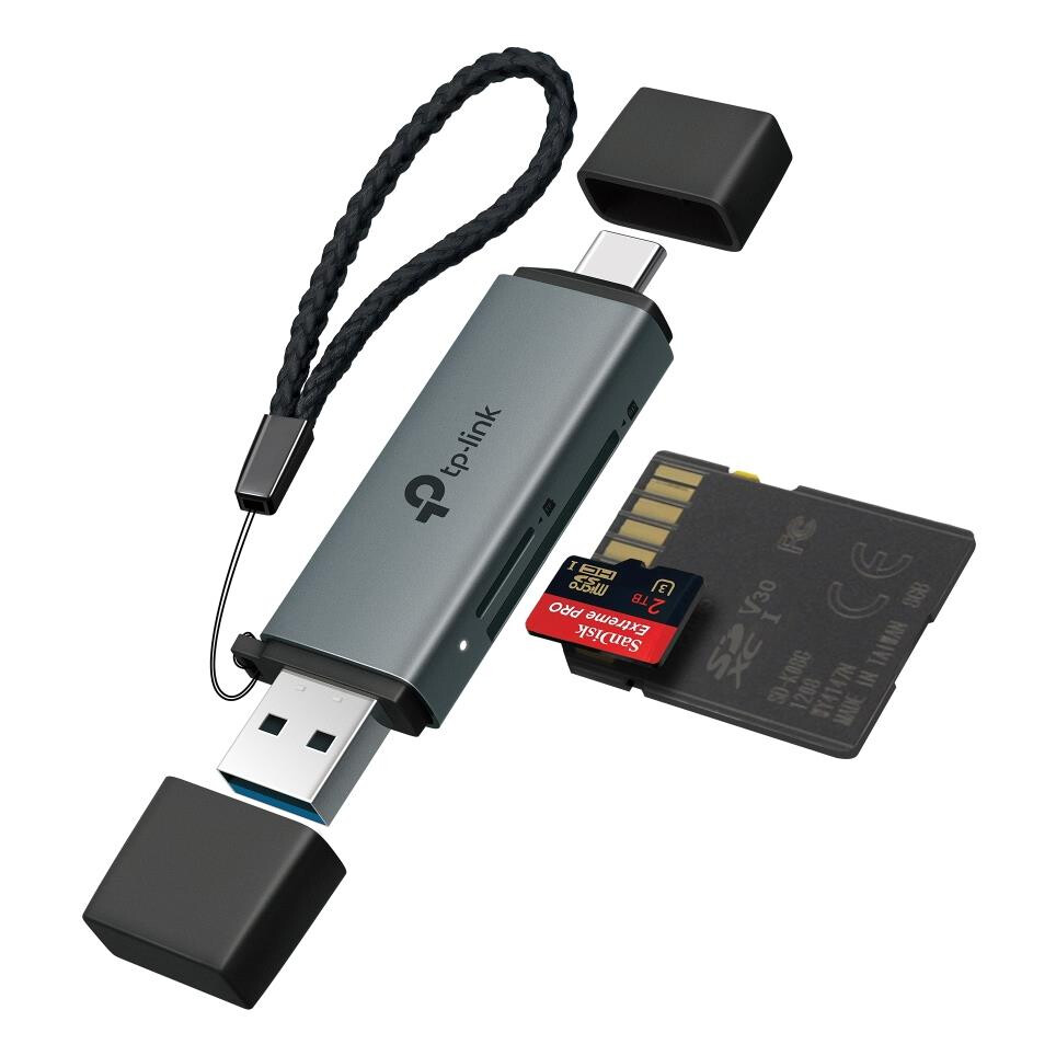 Karšu lasītājs TP-LINK MEMORY READER USB-C SD&MICROSD (UA430D) - foto 2
