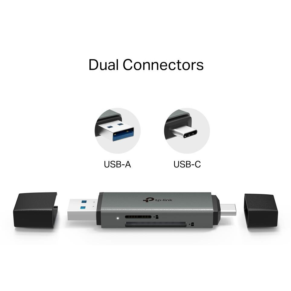 Karšu lasītājs TP-LINK MEMORY READER USB-C SD&MICROSD (UA430D) - foto 3