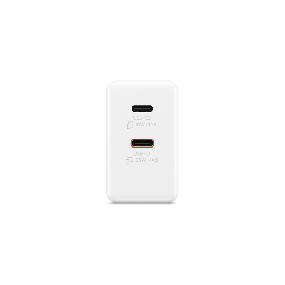 Barošanas adapteris Lenovo Dual USB C 65W GaN Charger USB C (G0A6065WEU) - foto 5