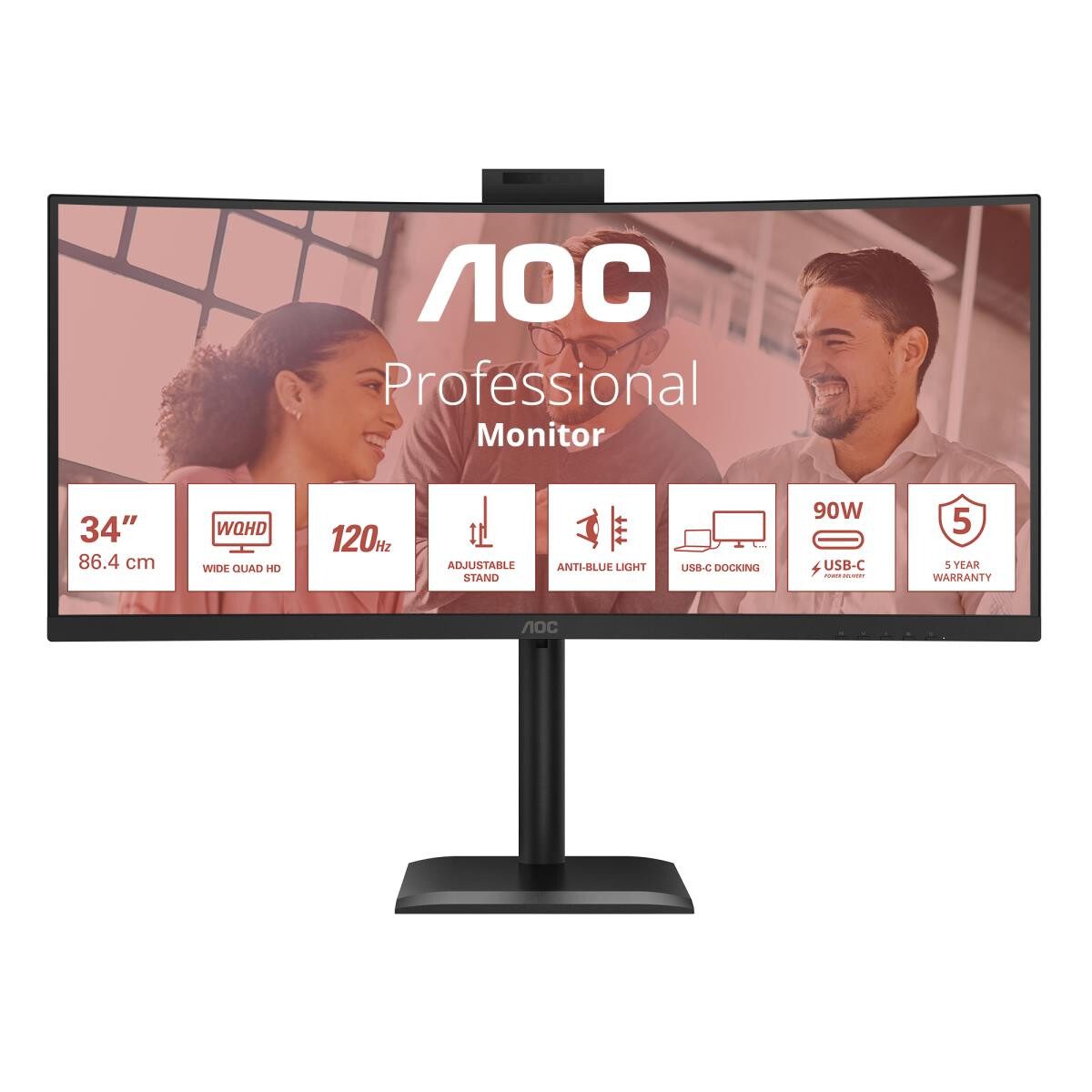 Monitors AOC CU34E4CW 34 BLACK