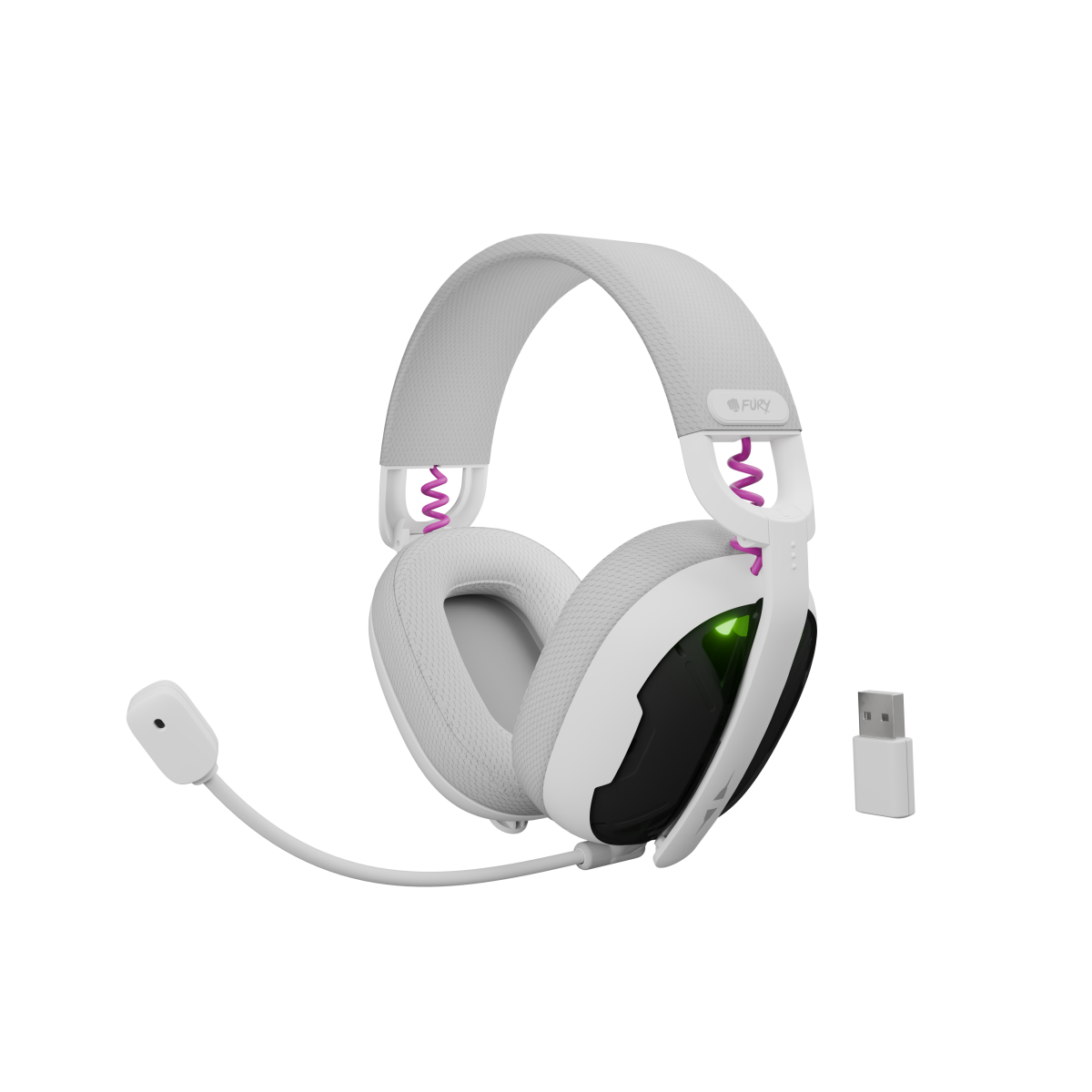 Austiņas Genesis Wireless Gaming Fury Fukiya F6 White (NFU-2337)