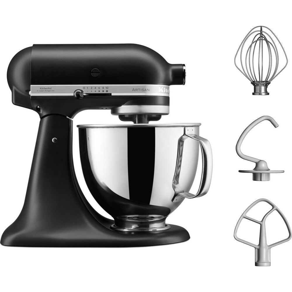 Mixer KitchenAid 5KSM125EBM 300W 4.8L Black - foto 2