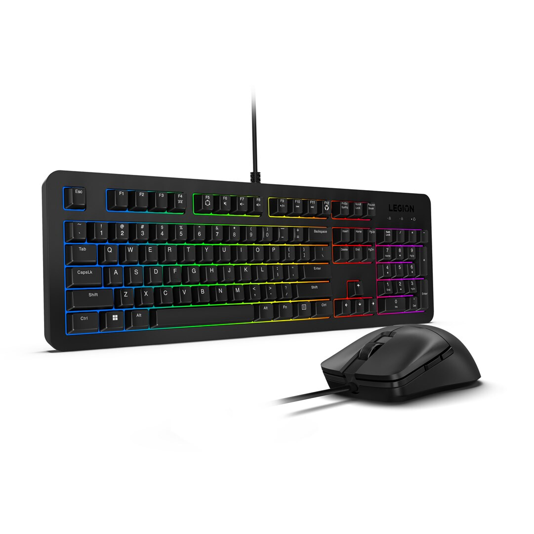 Tastatūra + pele Lenovo GX31N91913 keyboard Mouse included Gaming USB US English Black