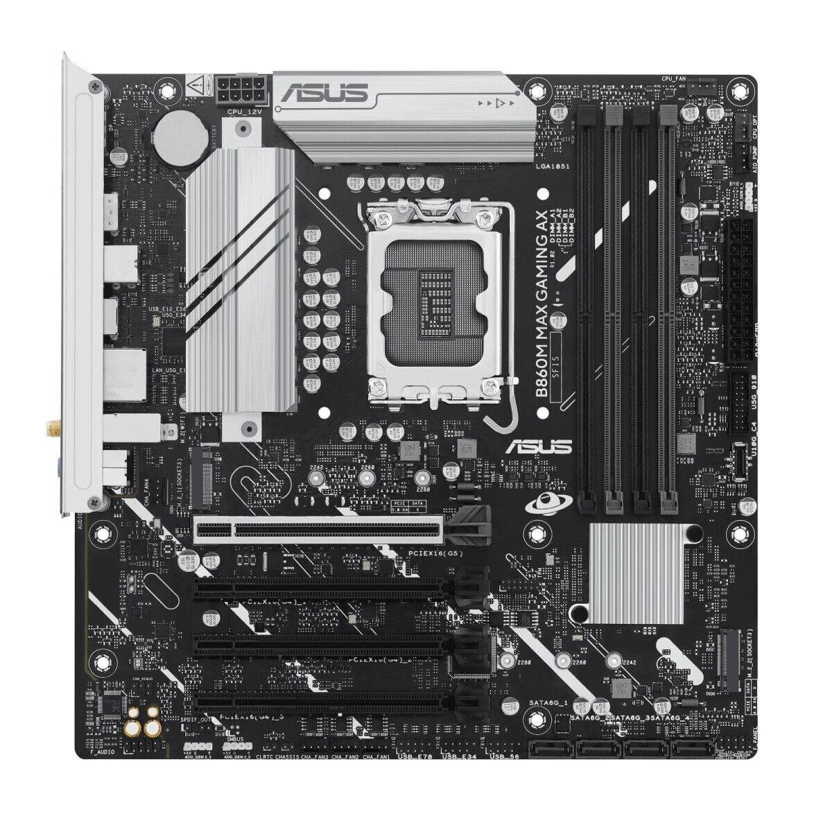 Pamatplate ASUS Intel B860 Express LGA1851 mATX DDR5 - B860M MAX GAMING AX - foto 2
