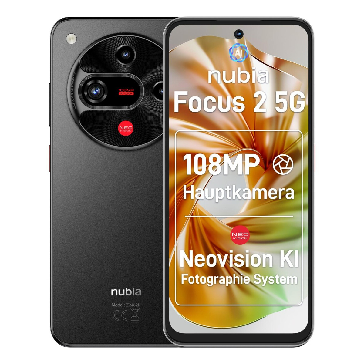 Mobilais tālrunis NUBIA FOCUS 2 5G 8/256GB BLACK - NUBIAFOCUS2 BLACK