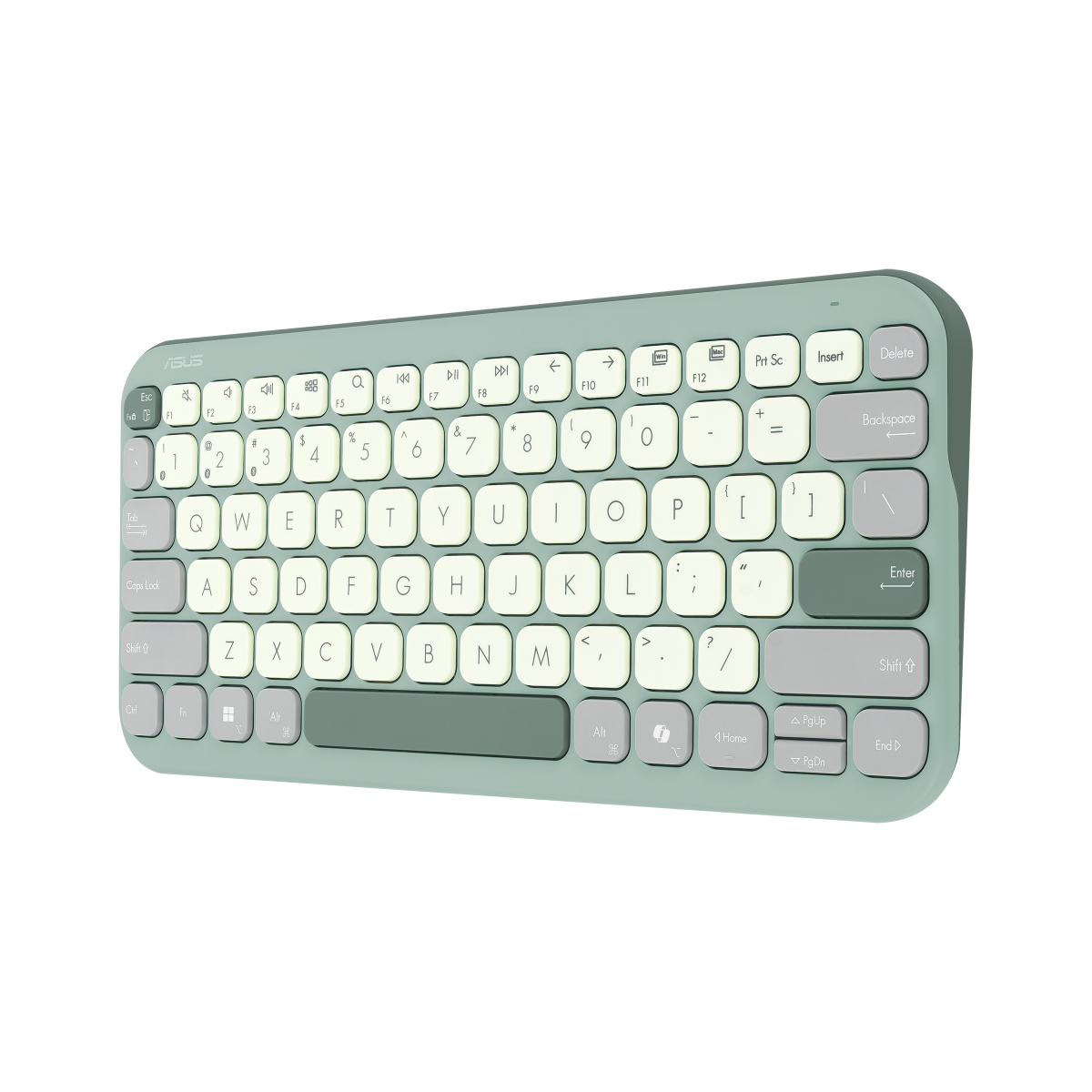 Tastatūra ASUS Marshmallow KW100 Wireless Green Tea Latte  (90XB0880-BKB180) - foto 5