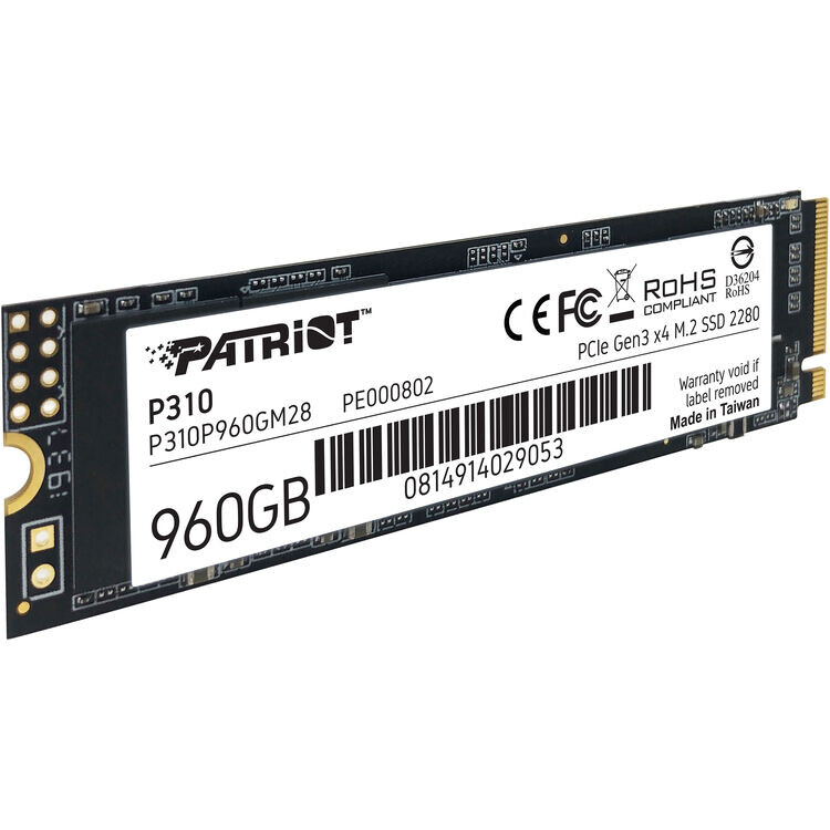 Ārējie cietie diski un SSD Patriot P310 960GB M.2 NVMe (P310P960GM28 )