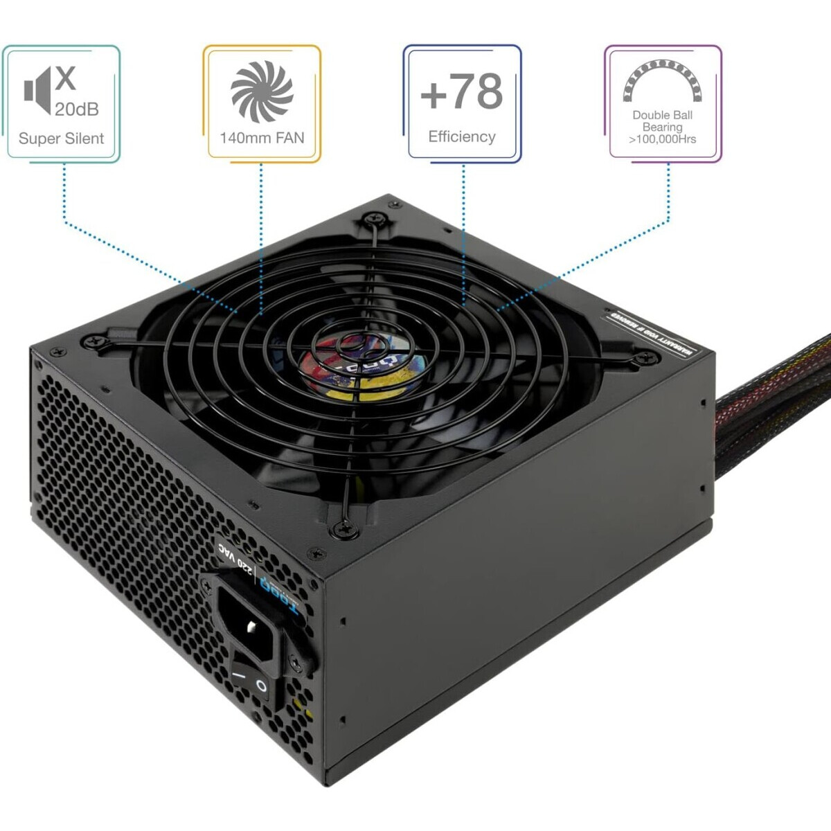 Barošanas bloks TooQ Apolo 750W Black (TQAPOLO-750SP) - foto 4